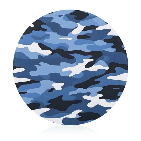 7.9 In Circular Cutting Board Is Not Easy To Have A Scar Easily Dried Small Volume Light Weight And Convenient Carrying Vector Camouflage Pattern Blue_2