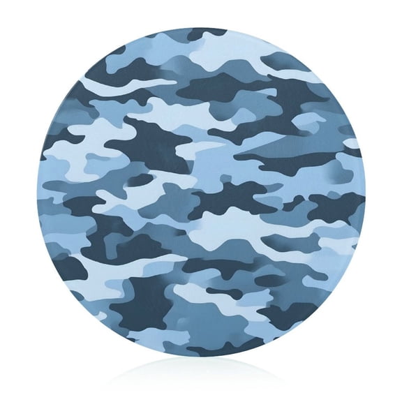 7.9 In Circular Cutting Board Is Not Easy To Have A Scar Easily Dried Small Volume Light Weight And Convenient Carrying Vector Camouflage Pattern Blue_3