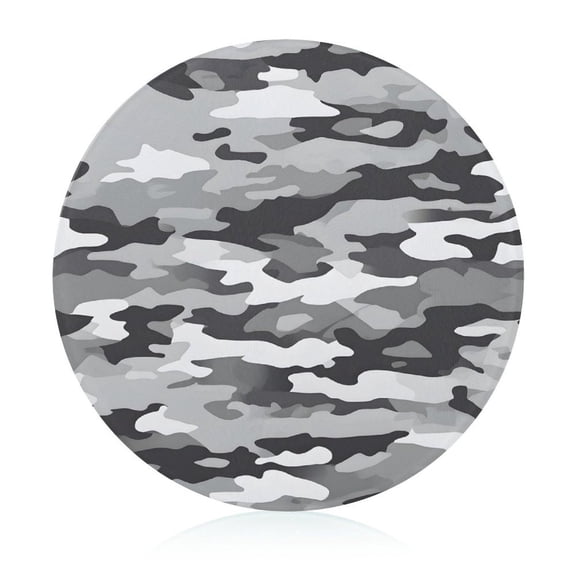 7.9 In Circular Cutting Board Is Not Easy To Have A Scar Easily Dried Small Volume Light Weight And Convenient Carrying Vector Camouflage Pattern Gray_1