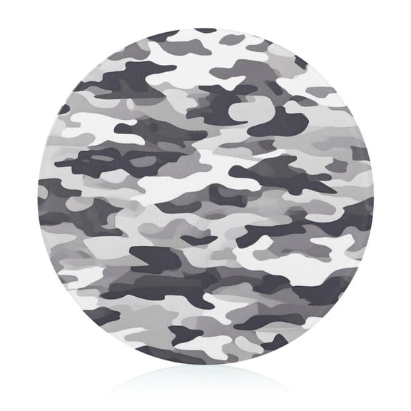 7.9 In Circular Cutting Board Is Not Easy To Have A Scar Easily Dried Small Volume Light Weight And Convenient Carrying Vector Camouflage Pattern Gray_4