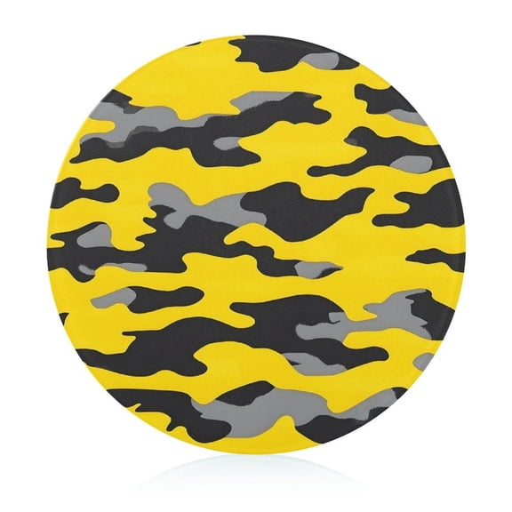 7.9 In Circular Cutting Board Is Not Easy To Have A Scar Easily Dried Small Volume Light Weight And Convenient Carrying Vector Camouflage Pattern Yellow_4