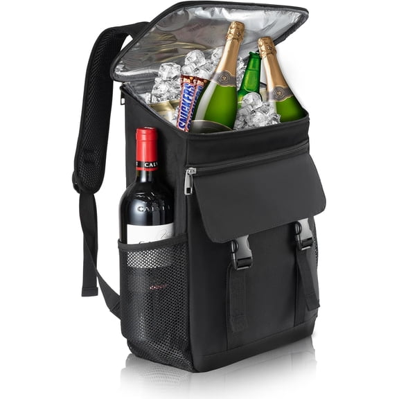7.9 Gallon Insulated Picnic Backpack with Multiple Pockets, Soft Wall Wine Cooler, Leakproof Liner, for Picnic, Bbq, Beach, Hiking, Camping, And Travel, Portable And Durable for Outdoor , 1*Backpack