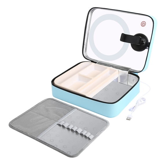 7.9 Inch 3 Modes Touch Adjustable Ring Light Multifunctional Live Broadcast Makeup Cosmetic Storage Box Bag ,Easy to Use