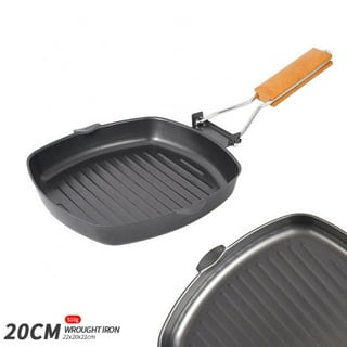SKY LIGHT Nonstick Grill Pan for Stove Top, 11-inch Non-Stick Square Griddle  Pans with Folding Handle, Induction Skillet Steak Bacon Pan 