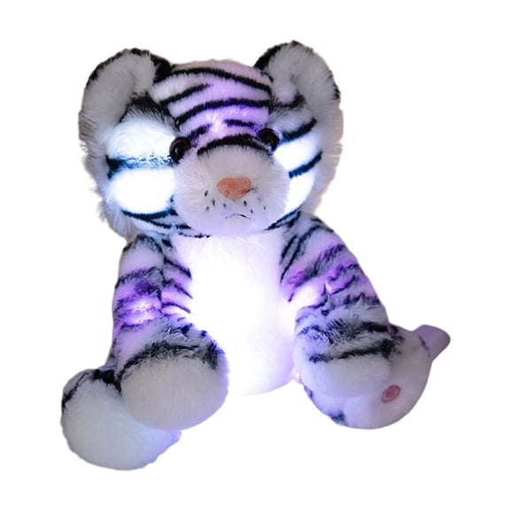 7.9 Inch LED Color Changing Glowing Tiger Stuffed Doll,Stuffed Companion Toy for Indoor Decor Holiday Present
