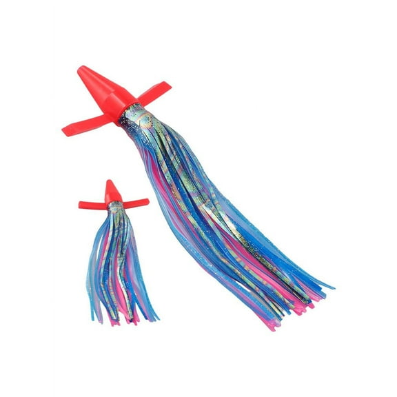 7/9 Inch Trolling Lure Double Skirted Soft Sea Head Teaser Bait Bird Tuna Mahi C2