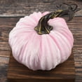 thumbnail image 1 of 7.9 Inch Velvet Pumpkin Decor, Super Soft Stuffed Ornament, Exquisite Design, Cotton Filled with Stones for Stability, Fall Home Decoration, Halloween Thanksgiving Party Prop, Festive Ornament, 1 of 2