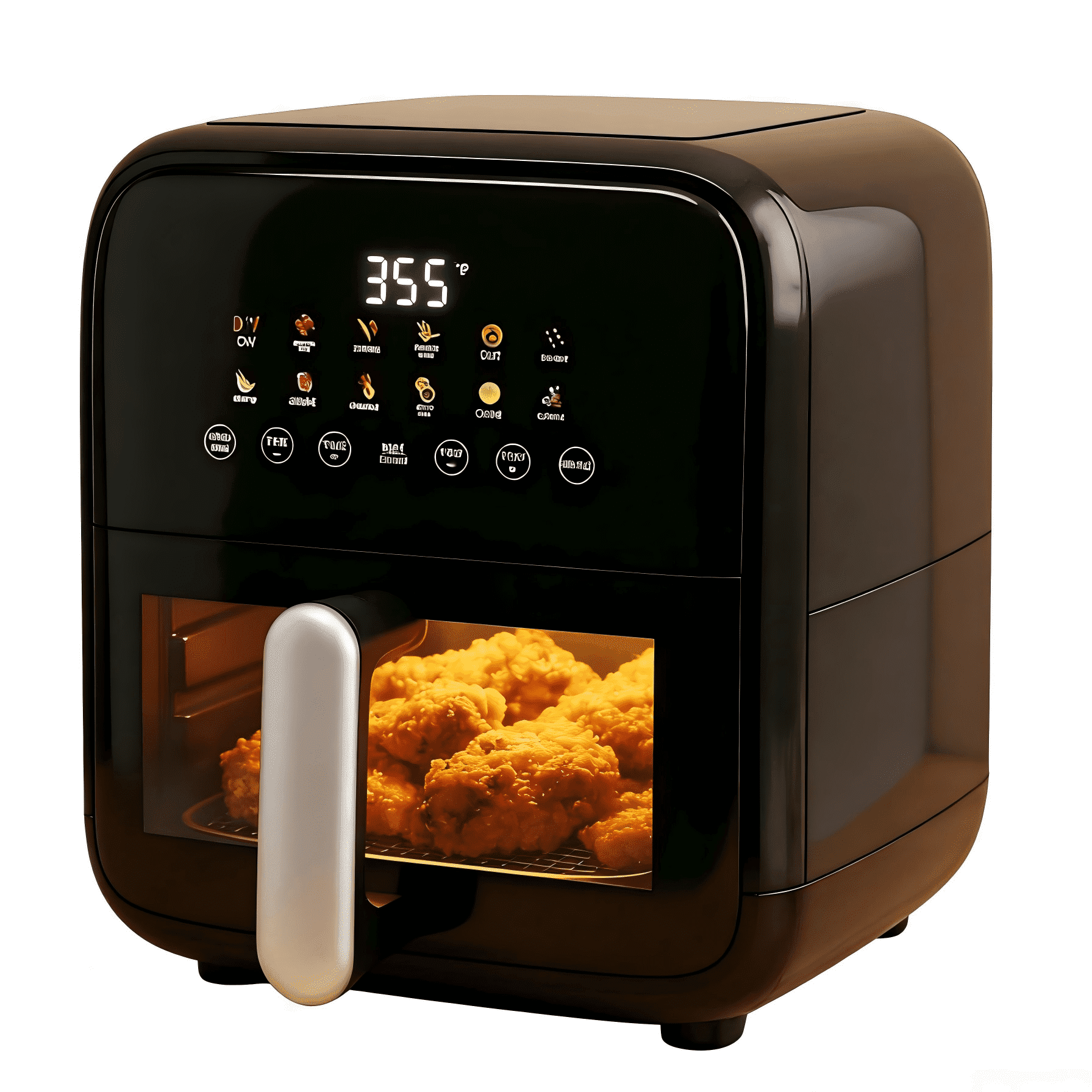 7.9 Quart Air Fryer, 12-in-1 Large Capacity Airfryer with Preset Digital Display, Roast, Bake, Reheat, Dehydrate, Chicken, Nonstick & Dishwasher Safe Basket, Black
