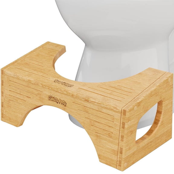 7"/9" Two in One Bamboo Toilet Step Stool Brown