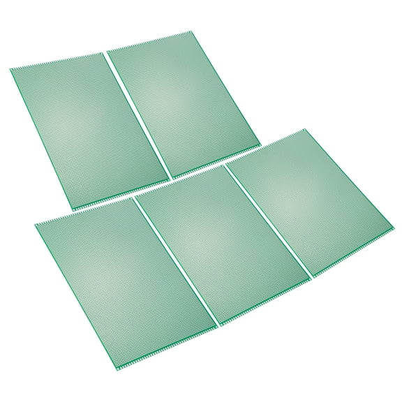 7.9" x 11.8" PCB Board Circuit, 5 Pcs Single Sided Prototype Solder Boards for Soldering and Electronic Project Circuit Boards Solderable Breadboard, Green