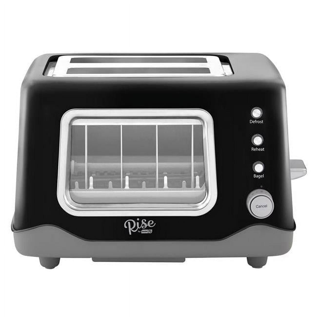 7.9 x 12.2 x 9.5 in. Metal Black 2 Slot Toaster