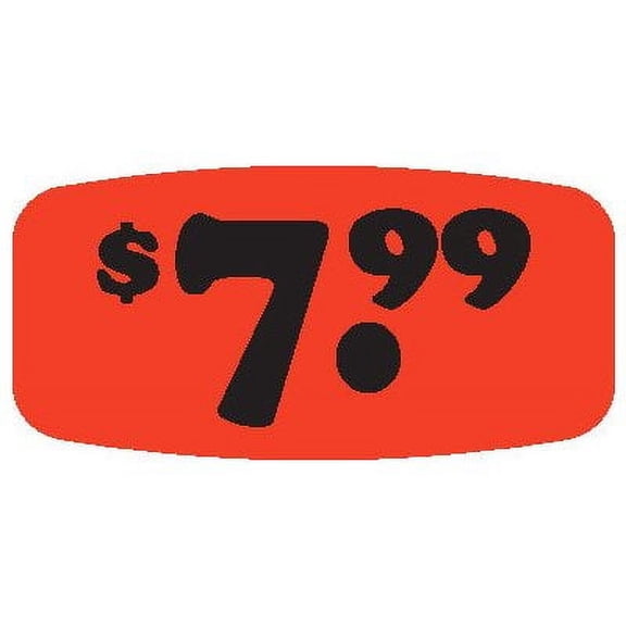 $7.99 Food Store Labels .625" x 1.25" 1000 each per roll Great Quality Stickers Decals