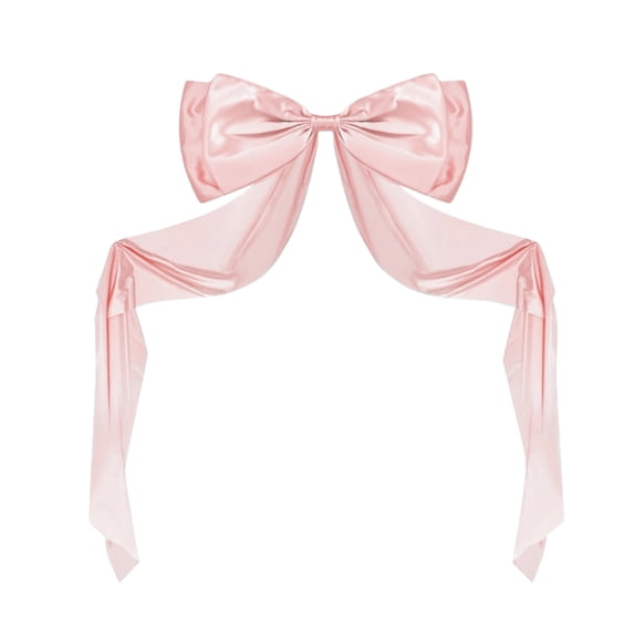 7.9FT Giant Light pink Bow Halloween Decor, Holiday Festival Wall Decoration for Front Door Window Fireplace, Indoor Party Hanging Bow