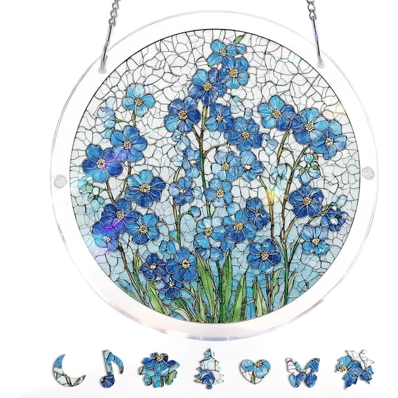7.9IN/20CM Acrylic Jigsaw Puzzle Suncatcher, Acrylic Puzzle Kit, DIY Acrylic Puzzle Decor for Home Decor