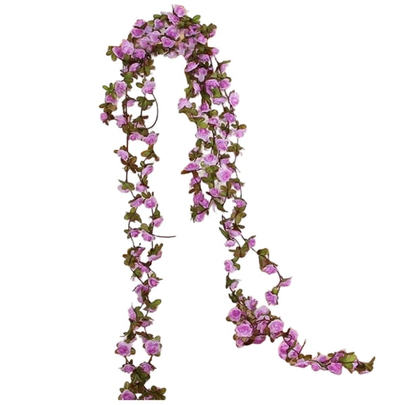 7.9ft Artificial Rose Vine, SSNTSY Fake Flowers Garland, Silk Rose Plants Vine for Mother's Day Wedding Arch Party Garden Wall Aesthetic Art Decor