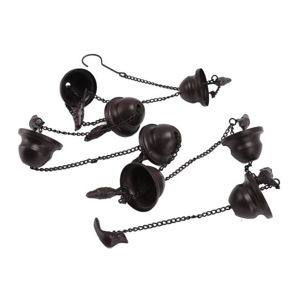 7.9ft Birds On Cup Rain Chain for Gutters Decorative Rain Chimes for Outside, Heavy Duty Iron Outdoor Rainwater Diverter Catcher Chains, Vintage Garden Art Downspout Mobile (7.9 ft / 2.4 m)