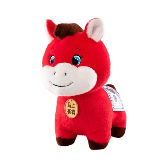 7.9in Soft Pony Stuffed Animal, 7.9in Miniature Horse Plush Toy, Realistic Equestrian Plushie, Small Decorative Animal Doll, Desktop Ornament, Portable Travel Toy