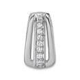 thumbnail image 1 of 7.9mm 925 Sterling Silver Rhodium Plated Polished Cubic Zirconia Chain Slide Chain Necklace for Women and Men, 1 of 2