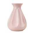 thumbnail image 1 of 7.9x5.3in Plastic Glazed Vase - Imitation Ceramic Flower Pot for Living Room TV Cabinet Decor, Dried Flower Arrangement Centerpiece,Pink, 1 of 6