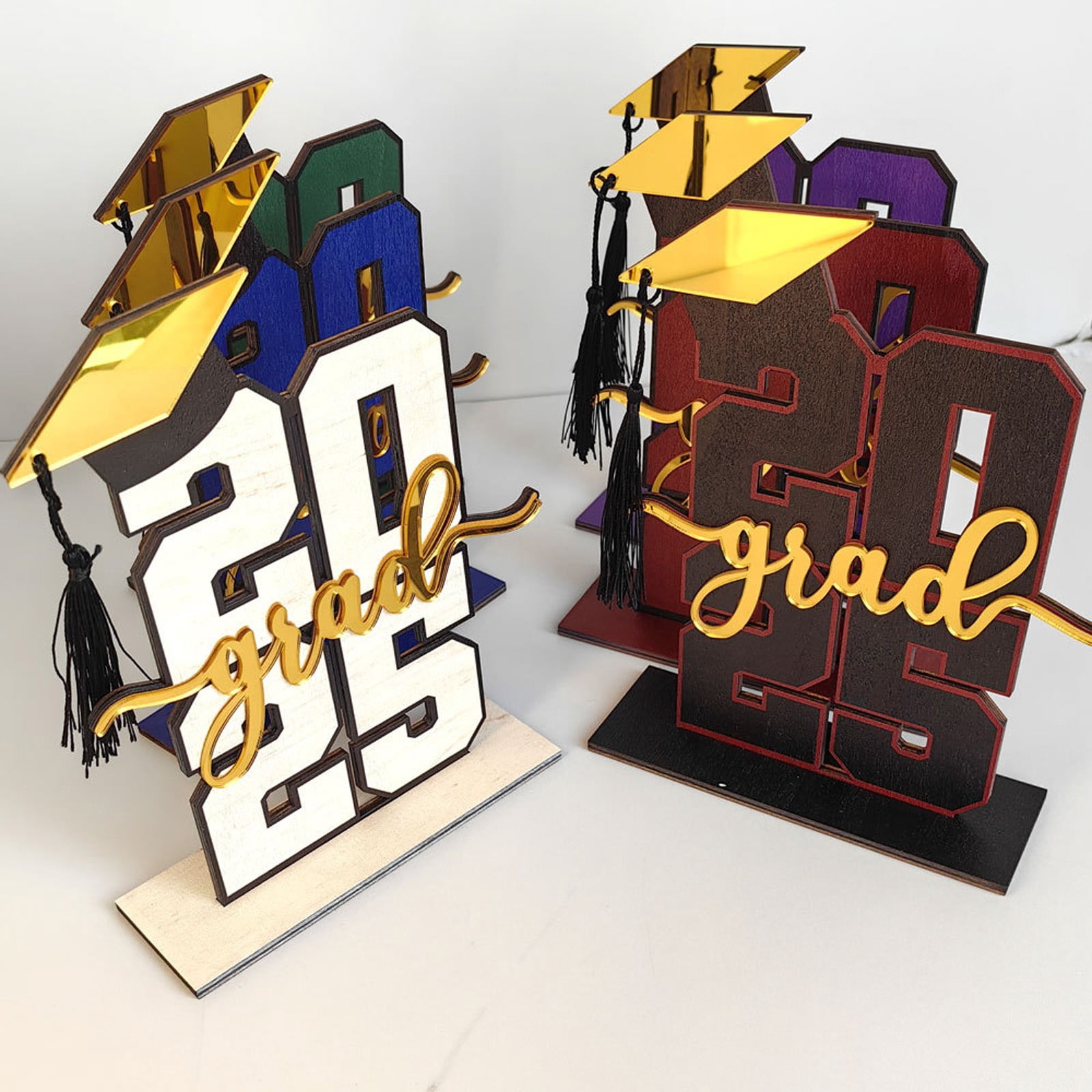 7.9x5.9" Graduation Decorations Class Of 2025 Congrats Grad Wooden ...