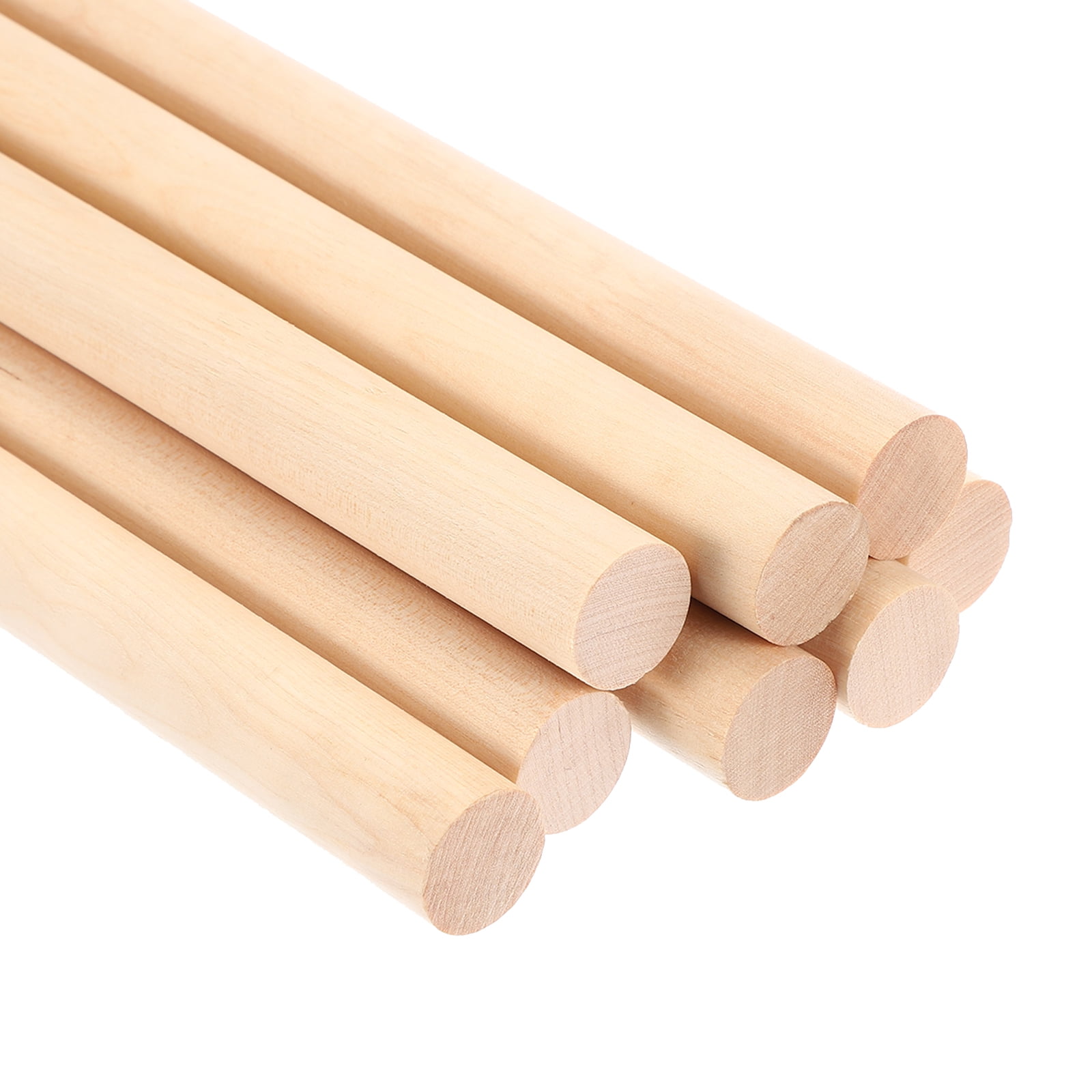 Uxcell 0.79" x 7.87" Wooden Dowel 8Pcs Dowel Rod Wood Dowels Wood Sticks Unfinished Round Hardwood for Crafts DIY Home Decor