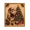 thumbnail image 1 of 7.9x7.9 Inch Christmas Pearl Diamond Painting Kit, Beginner Adult DIY Bead Art Craft, Holiday Home Wall Decoration Gift, 1 of 3