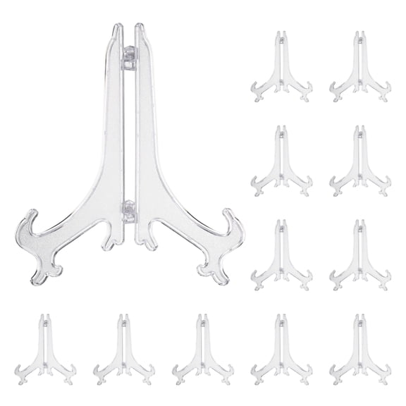7" Acrylic Plate Stands for Display Stand Plate Holder Transparent 12Pcs