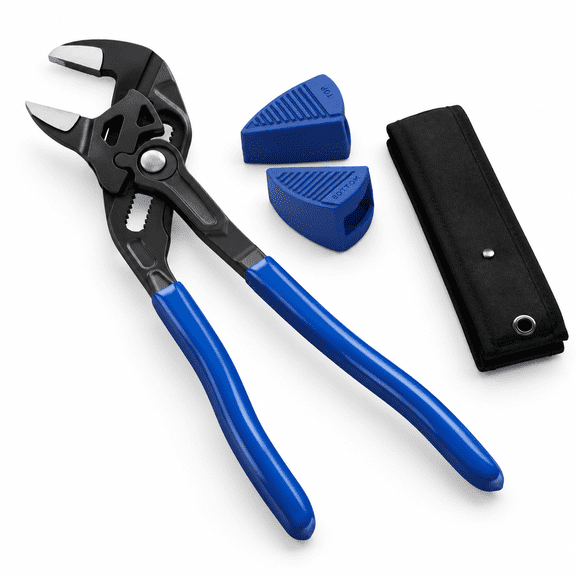 7" Adjustable Parallel Jaw Pliers Wrench, Crv Steel Professional Grade with Protective Covers