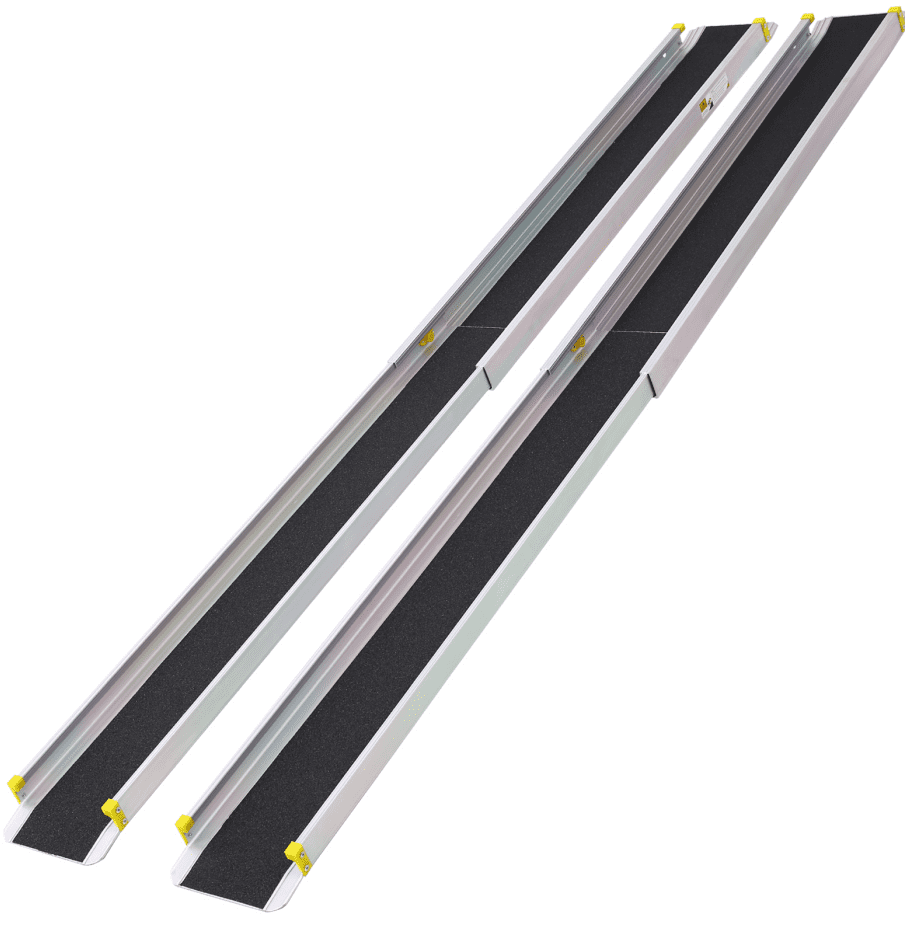 Adjustable Ada Ramps 7' Adjustable Wheelchair Ramps Telescoping Track Design - Walmart.com