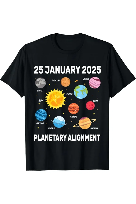 7 Aligned Planets Planetary Alignment In 25 New H27060 Unisex T-Shirt, Up to 5XL Available