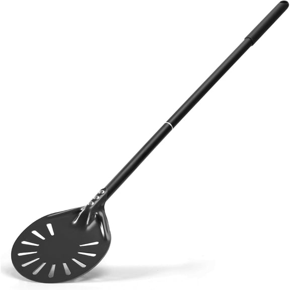 7 Aluminum Pizza Turning Peel with Extra Long Handle, Pizza Oven Accessory for Home & Commercial Kitchen