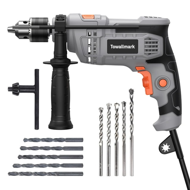 7Amp (850W) Hammer Drill, 1/2Inch Corded Electric Hammer Drill with 3000RPM, Variable Speed