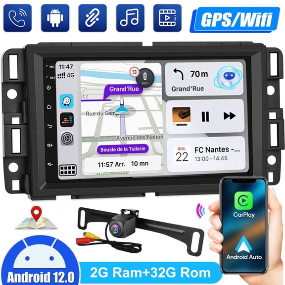 7" Android 13 Car Stereo Radio GPS For GMC Chevrolet Chevy Yukon Sierra Acadia l