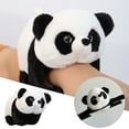 thumbnail image 1 of 7" Animal Slap Bracelet Panda Slap Bracelet Plush Panda Stuffed Animal Hugger Snap Wrist Band for Birthday Jungle Party Favors, 1 of 4