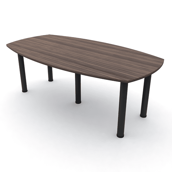 7' Arc Boat Shaped Conference Table Power And Data Harmony Series