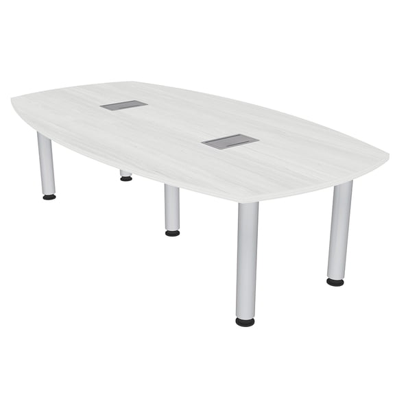 7' Arc Boat Shaped Conference Table Power And Data Harmony Series