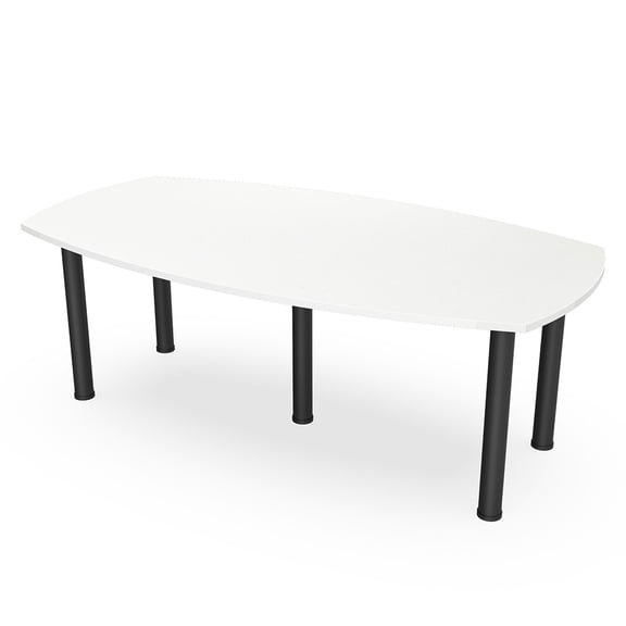 7' Arc Boat Shaped Conference Table Power And Data Harmony Series