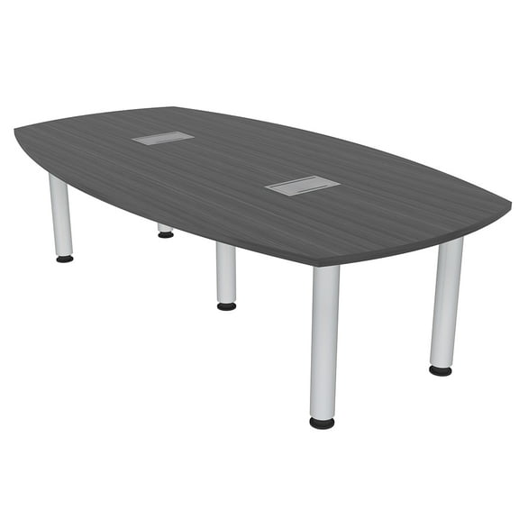 7' Arc Boat Shaped Conference Table Power And Data Harmony Series