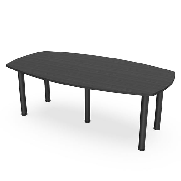 7' Arc Boat Shaped Conference Table Power And Data Harmony Series
