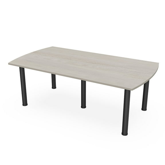 7' Arc Rectangle Conference Room Table Power And Data  Post Legs