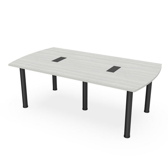 7' Arc Rectangle Conference Room Table Power And Data Post Legs