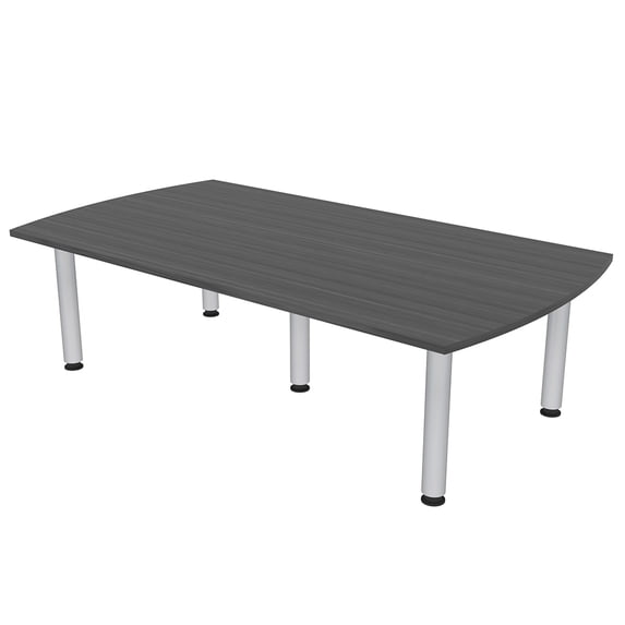 Conference Rm Rectangular Table 7' Arc Rectangle Conference Room Table Power And Data Silver Post Legs ...
