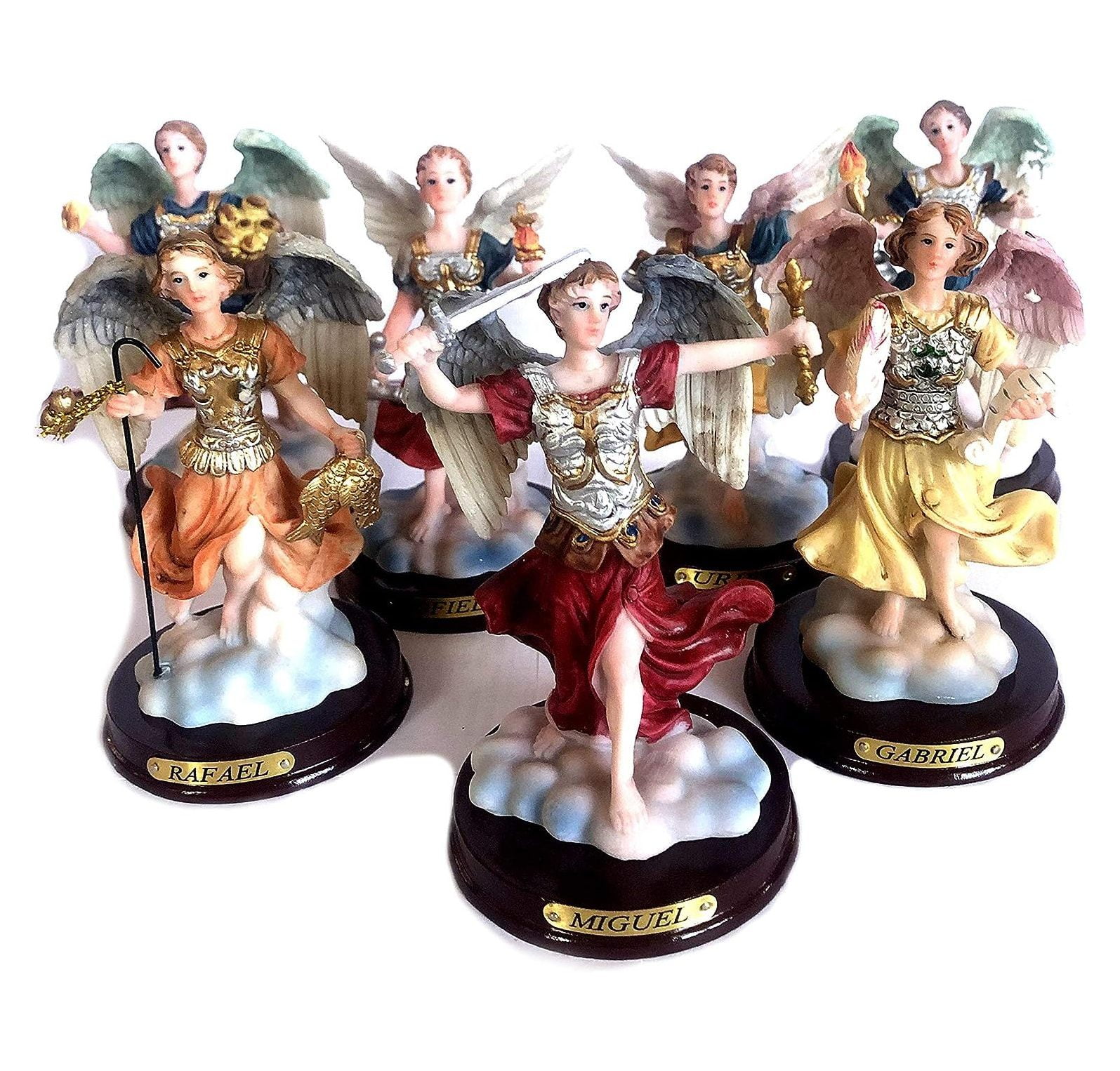 7 Archangels Complete Full Set Religious Statues Figurines 4" Inch