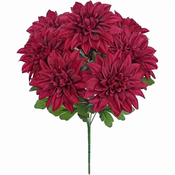 7 Artificial Sunflower Bushes - Lifelike Purple and Pink Floral Arrangements for Weddings and Home Decor