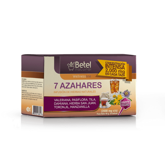 7 Azahares (7 Blossoms) Tea by Betel Natural - Relax the Day Away - 24 Tea Bags