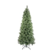 7 Non-Lit Brighton Cashmere Green Artificial Christmas Tree with Stand, by Holiday Time