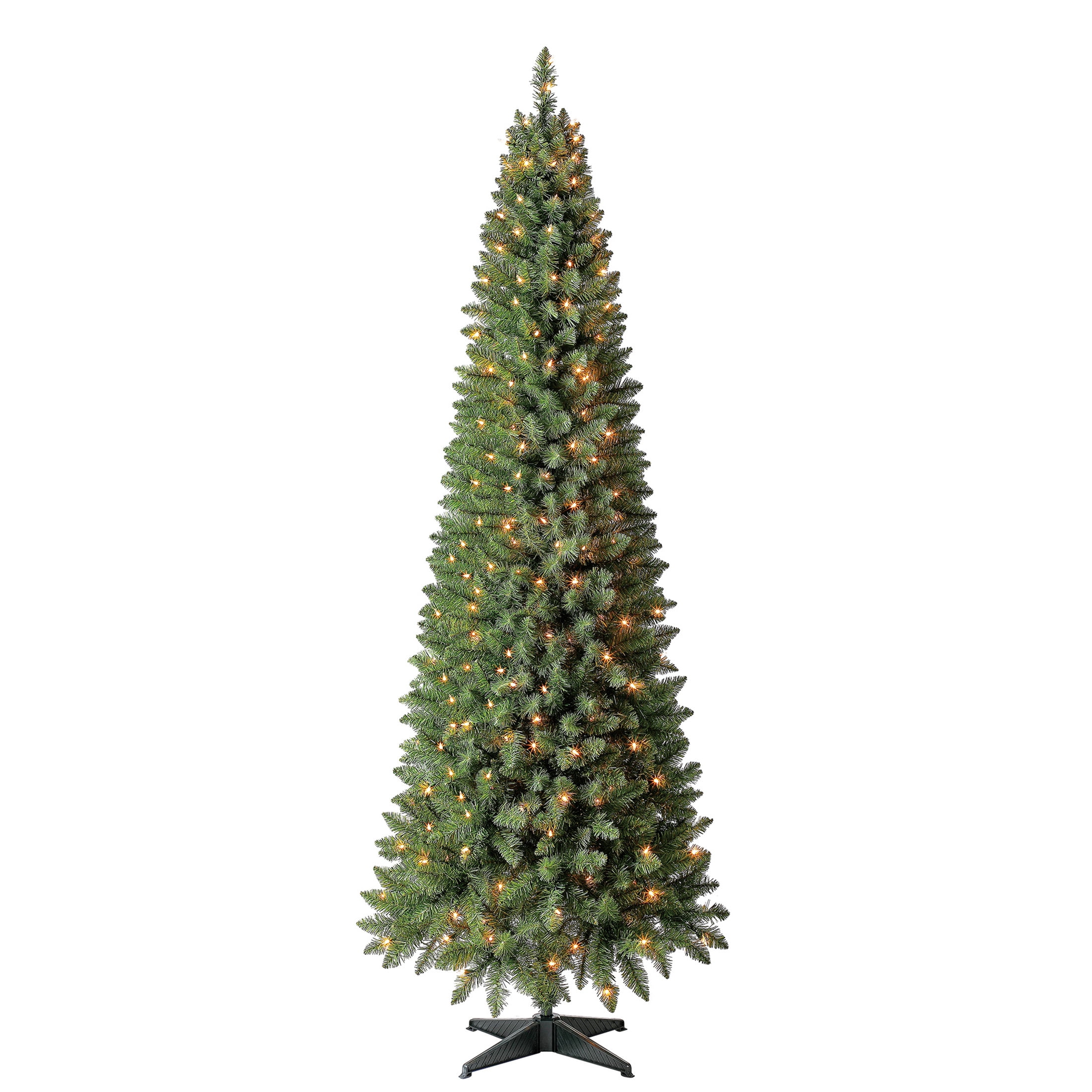 7’ Brinkley Pine Prelit Green Artificial Christmas Tree with Warm White LED Lights, by Holiday Time