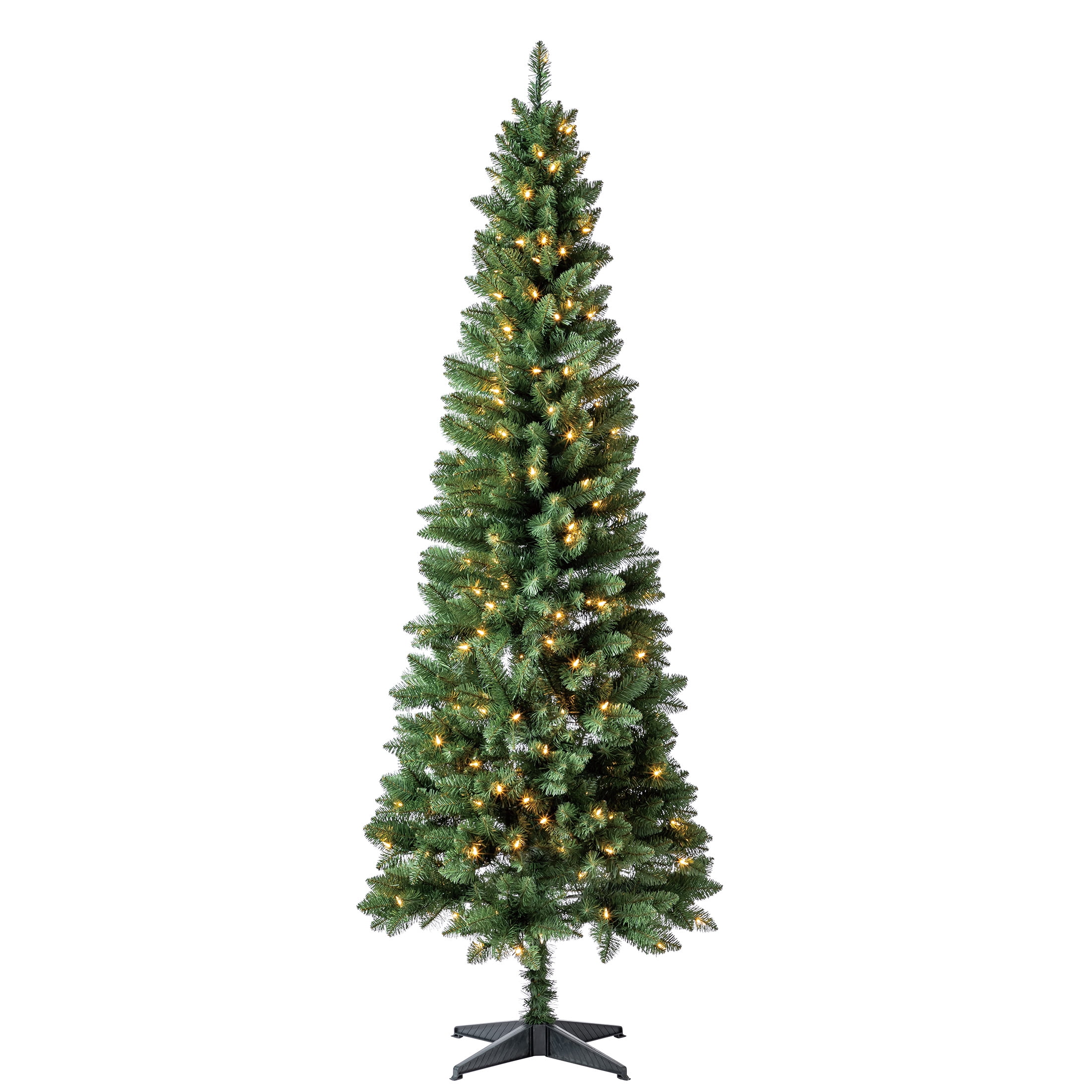 7' Pre-Lit Brinkley Pine Green Artificial Christmas Tree with Warm