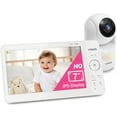 thumbnail image 1 of 7" Baby Monitor with IPS Screen, Pan Tilt Zoom Camera, No WiFi Video Baby Monitor with Camera and Audio, Multi-Color Night Light, 2-Way Talk, Lullabies, Advanced HQ Max, 1 of 4
