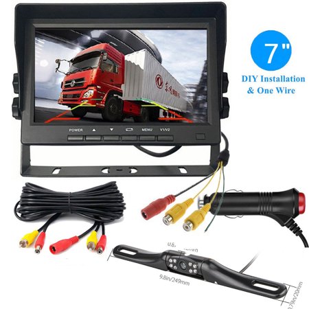7'' Backup Camera and Monitor Kit System Back Parking Night Vision For Truck RV